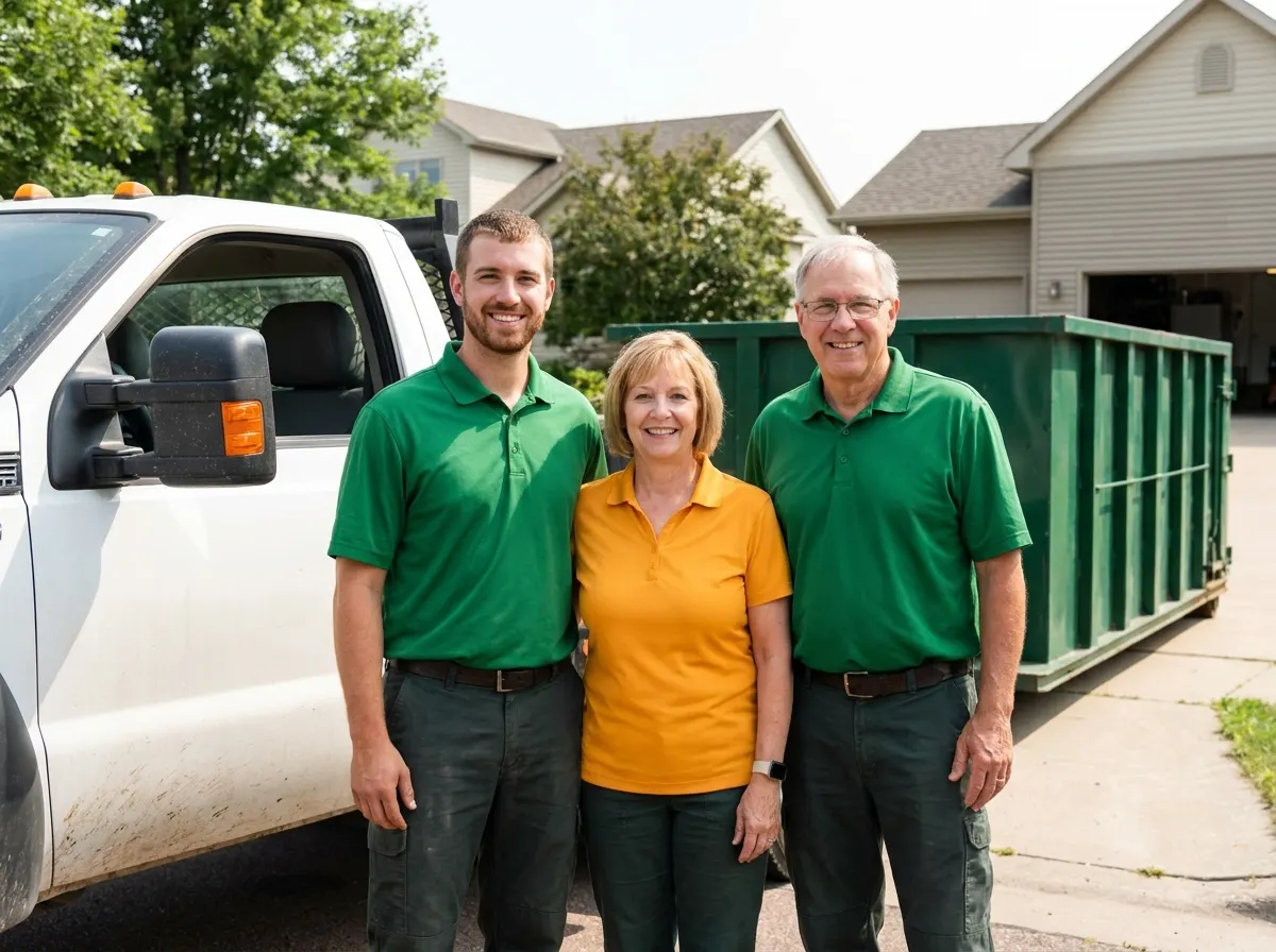League Above Dumpster Rental dumpster rental service team in Sioux Falls, SD